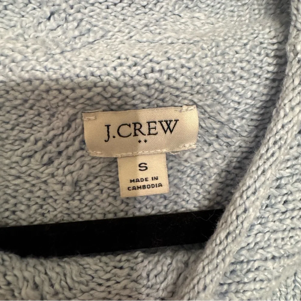 J Crew Cable Knit Sweater in Light Blue - Picture 2 of 3